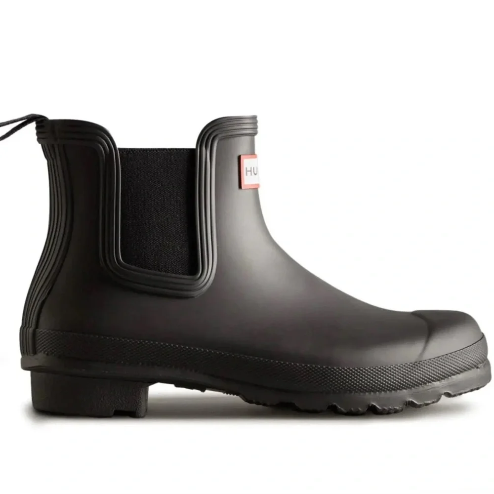 Hunter Classic Black Ankle Boots - Picture 3 of 7